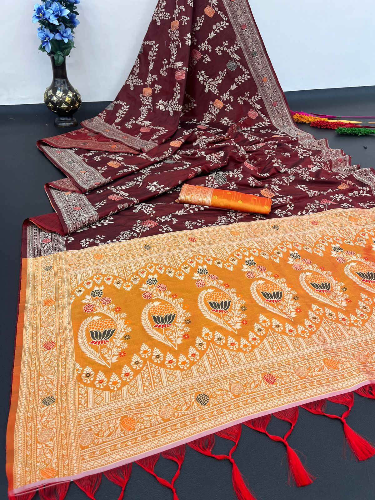 Dulhan By Aab Handloom Raw Silk Wedding Saree wholesale market in Surat with price